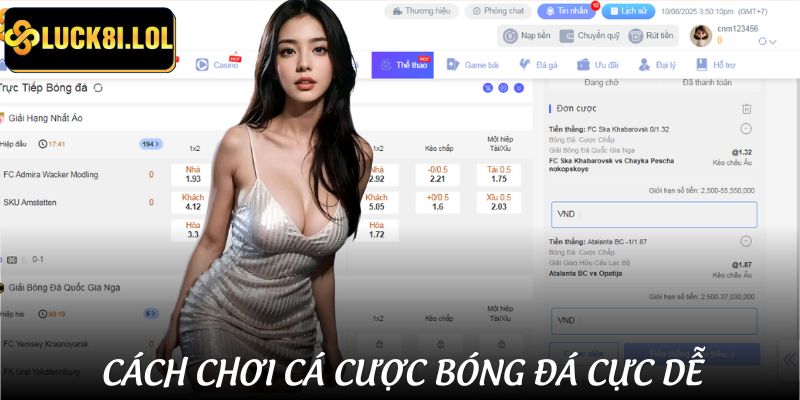 LUCK8 | Cá Cược Bóng Đá - Cá Cược Đỉnh Cao Với Nền Tảng Uy Tín 2026 4 Cá cược bóng đá chỉ với 4 bước siêu nhanh, an toàn
